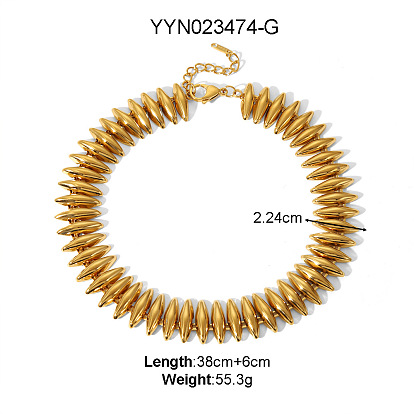 304 женские ожерелья-цепочки из нержавеющей стали, элегантные ювелирные аксессуары, реальный 18 k позолоченный