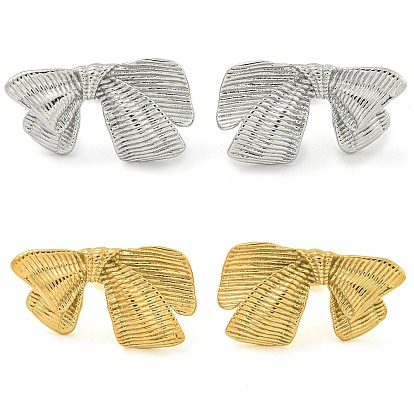 304 серьги-гвоздики из нержавеющей стали для женщин, бантнотт