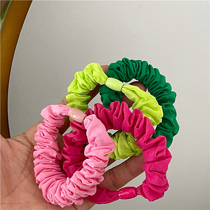 Colorful Fabric Scrunchies and Hair Ties Set for Bun Hairstyles