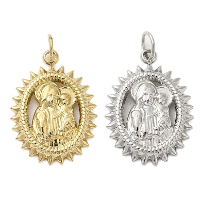 304 подвески из нержавеющей стали, с целью перехода в кольце, овал со святым шармом