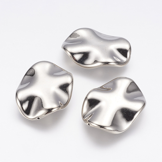 CCB Plastic Beads, Twist Oval