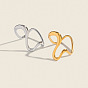 Wave 304 Stainless Steel Cuff Open Rings for Women
