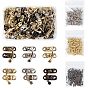 Iron Wooden Box Lock Catch Clasps, Jewelry Box Latch Hasp Lock Clasps, with Replacement Screws