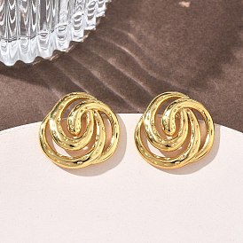 Женские серьги-гвоздики vortex 304 из нержавеющей стали, ионное покрытие (ip)