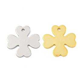 925 Sterling Silver Clover Charms, with 925 Stamp