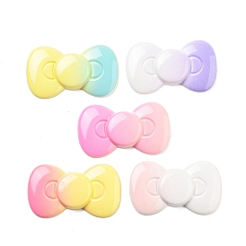 Gradient Color Opaque Resin Decoden Cabochons, Big Bowknot