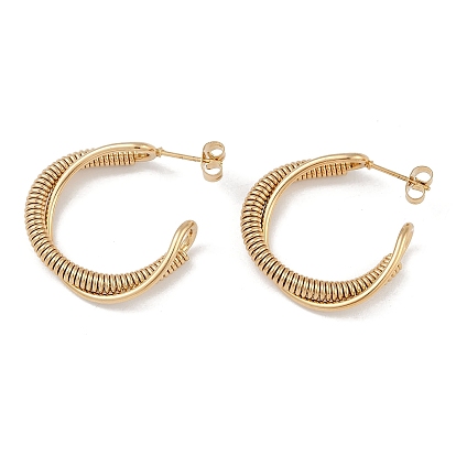 Вакуумное покрытие pvd 201 серьги-гвоздики из нержавеющей стали в форме буквы С, с 304 штифта из нержавеющей стали