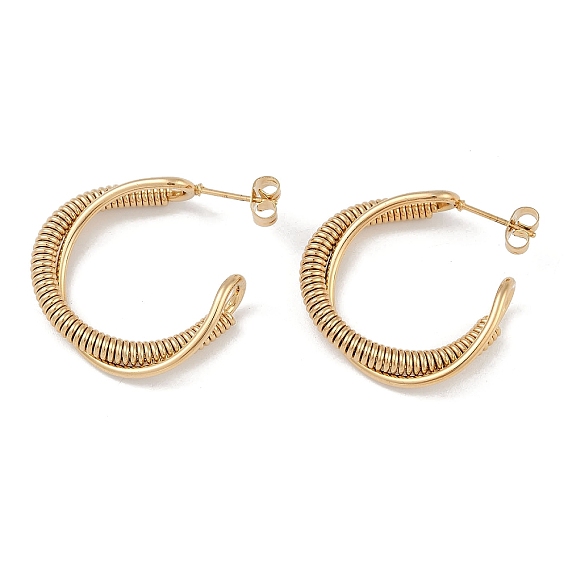 Вакуумное покрытие pvd 201 серьги-гвоздики из нержавеющей стали в форме буквы С, с 304 штифта из нержавеющей стали