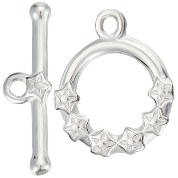 10 шт. экологически чистые латунные застежки-тоглы, без кадмия и без свинца, долговечный, Кольцо с цветком