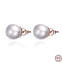925 Sterling Silver Earrings, with Shell Pearl