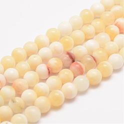 Natural Honey Jade Bead Strands, Round