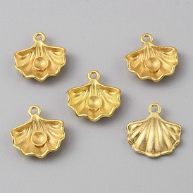 Подвеска из сплава с морской тематикой в оправе кабошон, формы раковины