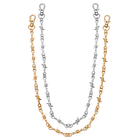 2 шт. 2 брючная цепь из сплава цветов, с сплава шарнирного когтя омара застежками