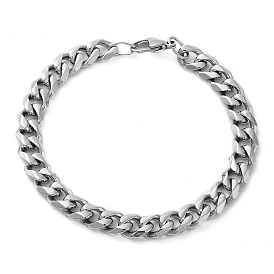 304 Stainless Steel Cuban Link Chain Bracelet for Men Women