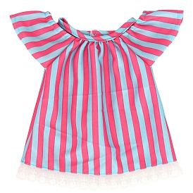 Summer Cloth Doll Stripe Pattern Dress, Doll Clothes Outfits, for 18 inch Girl Doll Dressing Accessoriess