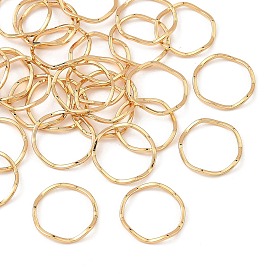Shegrace Messing-Verbindungsringe, verdrehter runder Ring, cadmiumfrei und bleifrei und nickelfrei, langlebig überzogen