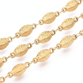 5м 304 овальные звенья из текстурированной нержавеющей стали, пайки, с катушкой, ионное покрытие (ip)