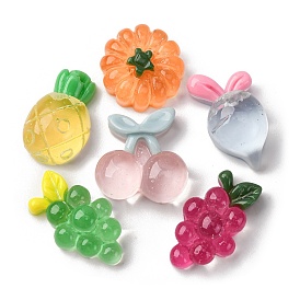 Прозрачные смолы кабошоны, фрукты и овощи