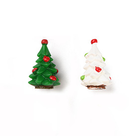 Resin Chirstmas Tree Ornaments, Micro Landscape Snow Scene Decoration