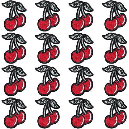 30 шт. Компьютеризированная вышивка на ткани утюгом / пришивание заплат, аксессуары для костюма, аппликация, вишня