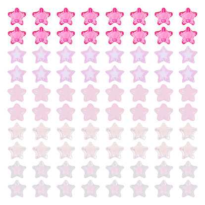 150 шт 5 стили прозрачные акриловые бусины, звезда