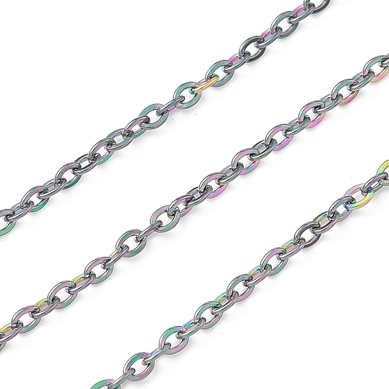 Ионное покрытие (ip) 304 кабельные цепи из нержавеющей стали, пайки, с катушкой, Плоско-овальные