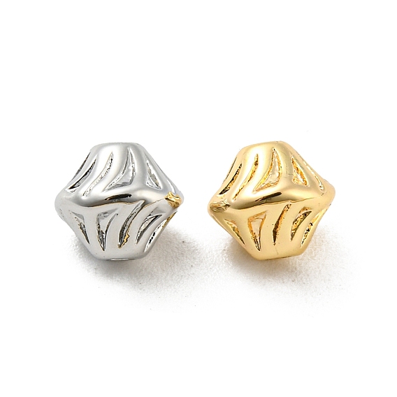 Латунные бусины, без кадмия, без никеля и без свинца, твист двойной конус