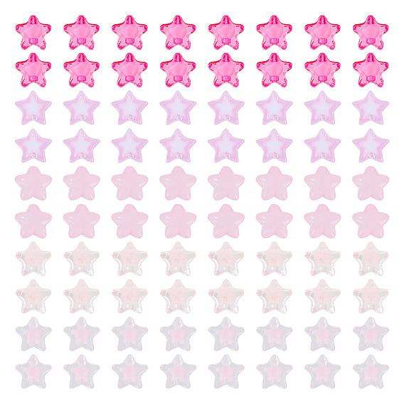 150 шт 5 стили прозрачные акриловые бусины, звезда