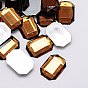 Imitation Taiwan Acrylic Rhinestone Cabochons, Flat Back & Faceted, Rectangle Octagon