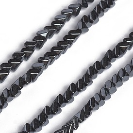 Non-magnetic Synthetic Hematite Beads Strands, Faceted, Rhombus