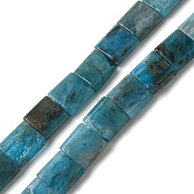 Natural Apatite Beads Strands, 2-Hole, Rectangle