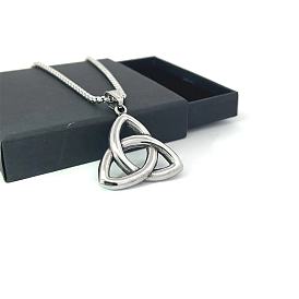 Ожерелья из нержавеющей стали с кулоном в виде тройного узла