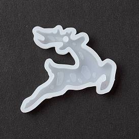 Christmas Reindeer Pendant Silicone Molds, Resin Casting Molds, for UV Resin & Epoxy Resin Jewelry Making