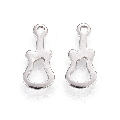 201 Stainless Steel Pendants, Cut-Out, Guitar
