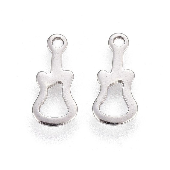 201 Stainless Steel Pendants, Cut-Out, Guitar