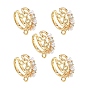 SHEGRACE Brass Cuff Earring Findings, with ABS Plastic, Nickel Free