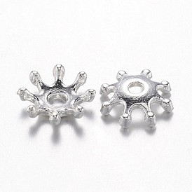 Alloy Bead Caps, Cadmium Free & Lead Free, Flower, Multi-Petal