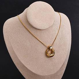 304 ожерелья из нержавеющей стали с подвеской в виде кольца-змеи