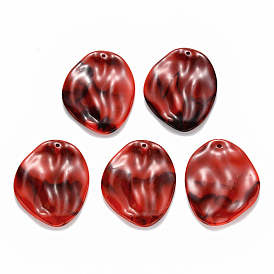 Acrylic Pendants, Imitation Gemstone Style, Petaline