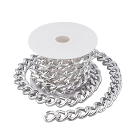 CHGCRAFT DIY Chain Necklace Making Kits, Including 1m Aluminium Curb Chain