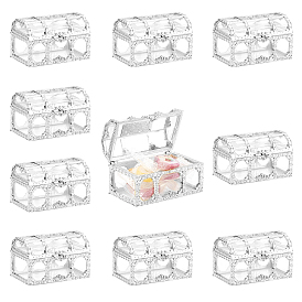 Gorgecraft 10 пластиковая коробка с откидной крышкой, шкатулки для конфет, для ожерелья, серьга, ПРЯМОУГ