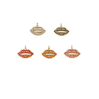 304 микро нержавеющей стали прокладывать Цирконом подвески, губа, реальный 14 k позолоченный, ионное покрытие (ip)