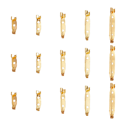 50 шт. 5 стили сплава брошь фурнитура, назад бар контакты