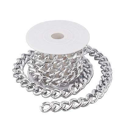 DIY Chain Necklace Making Kits, Including 1m Aluminium Curb Chain