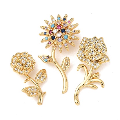 Латунные микро проложить кубического циркония подвески, 