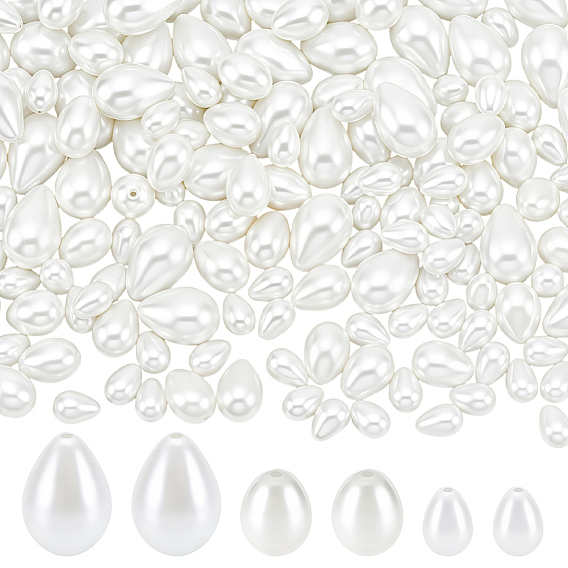 160 шт. 3 стили стеклянные жемчужные бусины-капли