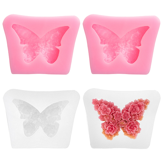 2 наборы 2 цвета силиконовые формы для кабошонов своими руками, бабочка