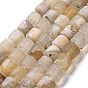 Natural Cherry Blossom Agate Beads Strands, Frosted, Column