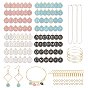 DIY Jewelry Set Making Kits, include Iron Earring Hooks & Cable Chains Necklace Makings & Bangle Making, 26 Letters Alloy Enamel Charms