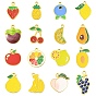 16 шт 16 стили 304 подвески из нержавеющей стали, с эмалью, ионное покрытие (ip), фрукты